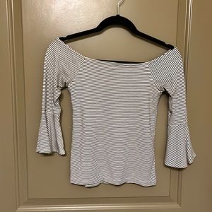 CUTE_Boat neck flare top